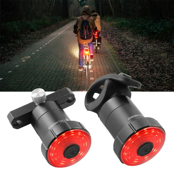 Bicycle Sensor Rear Tail Light USB Rechargeable LED Bike Auto Brake Flash Light